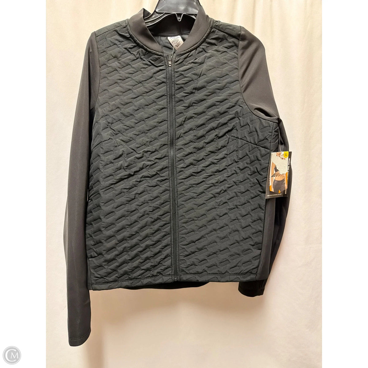 Athletic Jacket By Avia In Black, Size: L