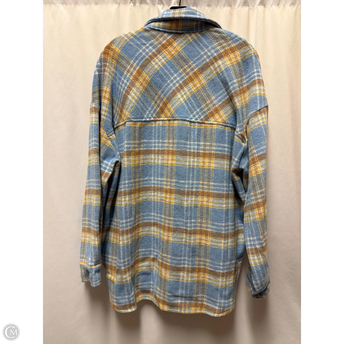 Jacket Shirt By Timing In Blue, Size: M