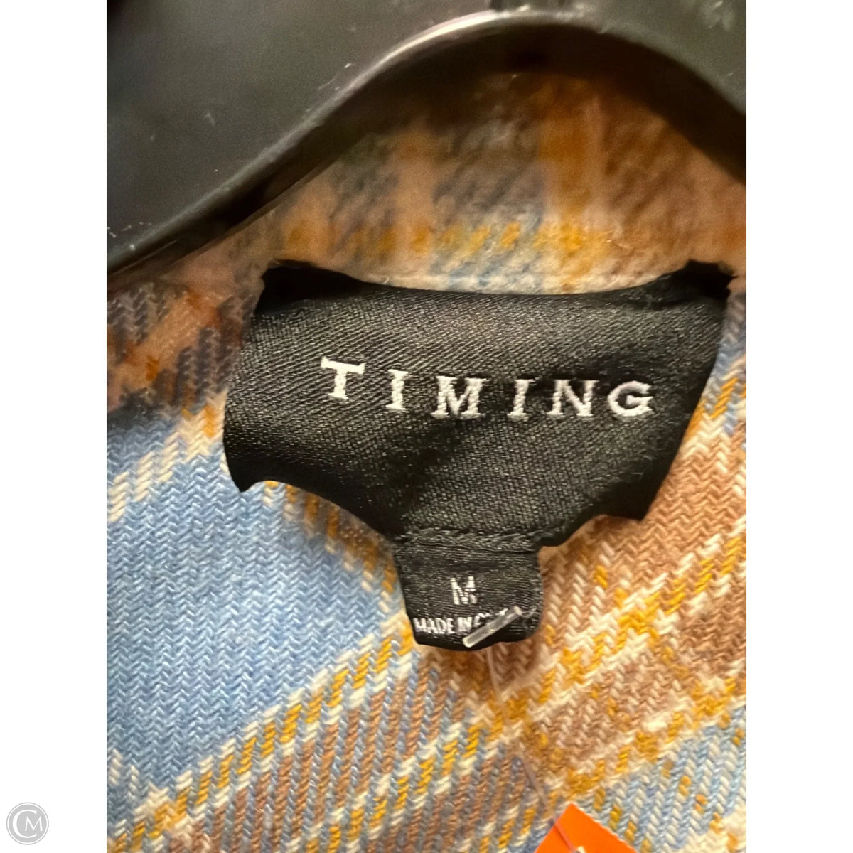 Jacket Shirt By Timing In Blue, Size: M