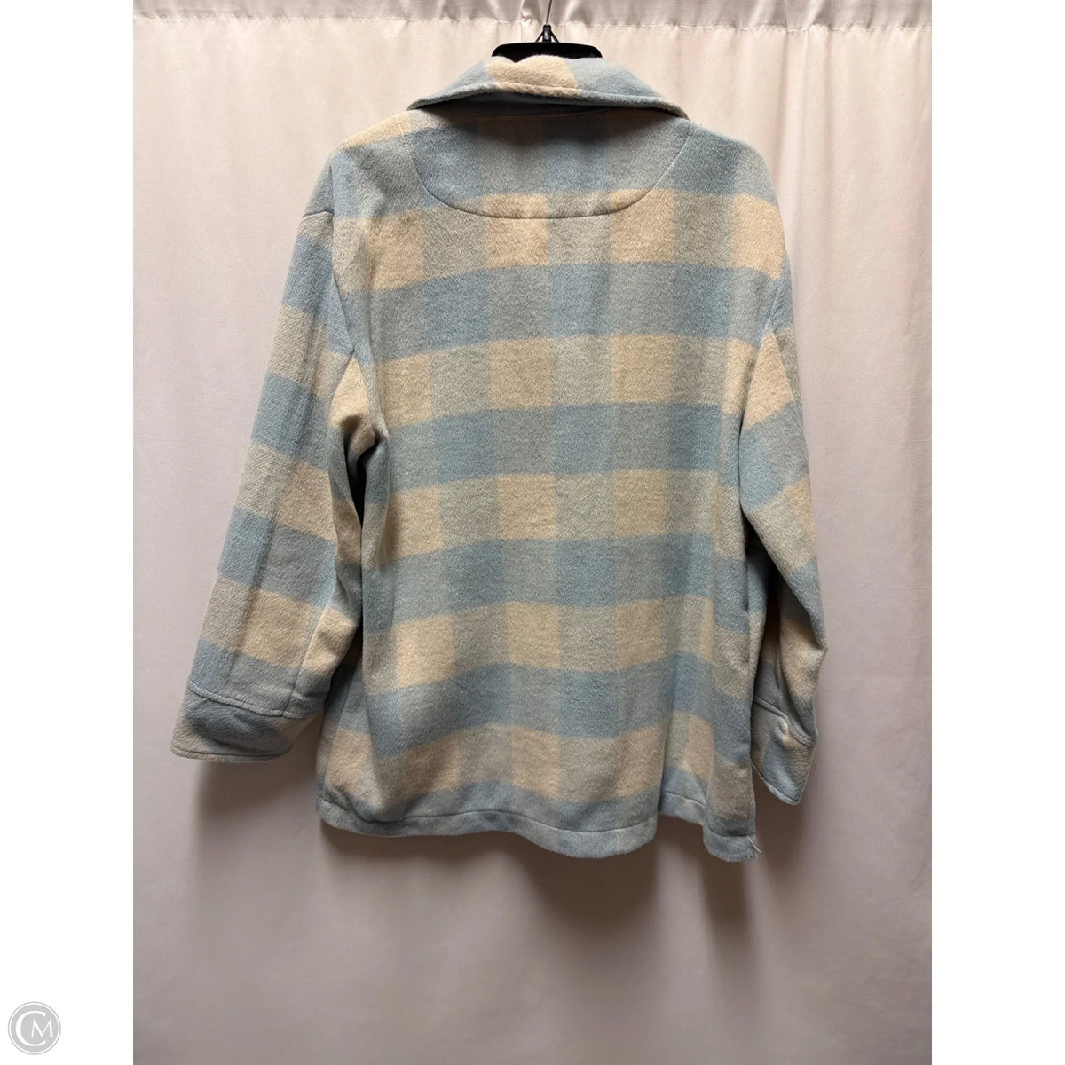 Jacket Shirt By Kensie In Blue, Size: M