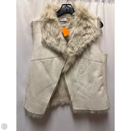 Vest Faux Fur & Sherpa By Jennifer Lopez In Tan, Size: M