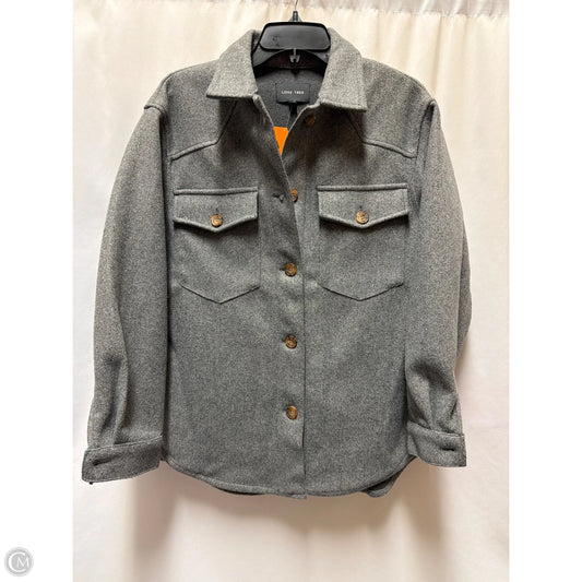 Jacket Shirt By Love Tree In Grey, Size: S