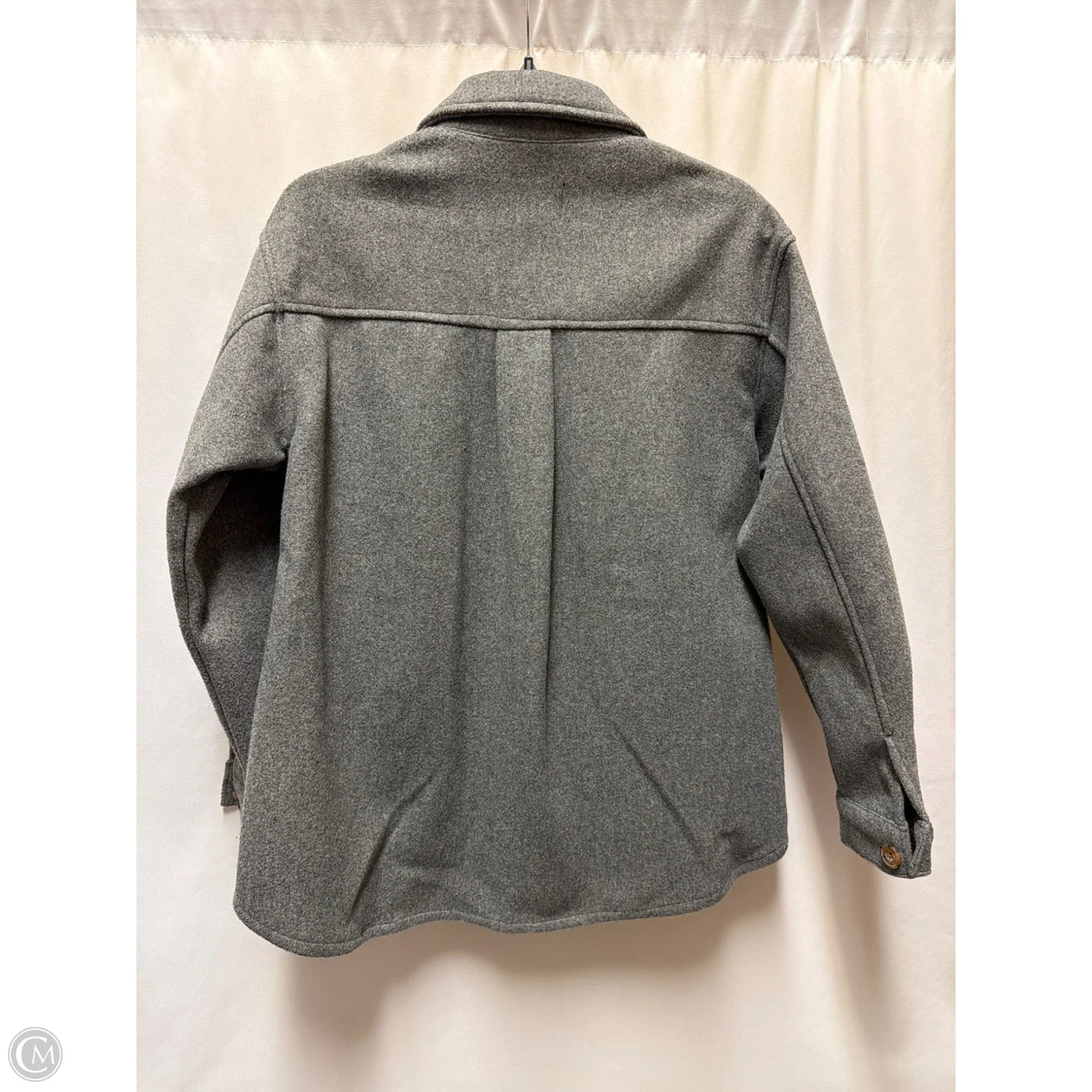 Jacket Shirt By Love Tree In Grey, Size: S