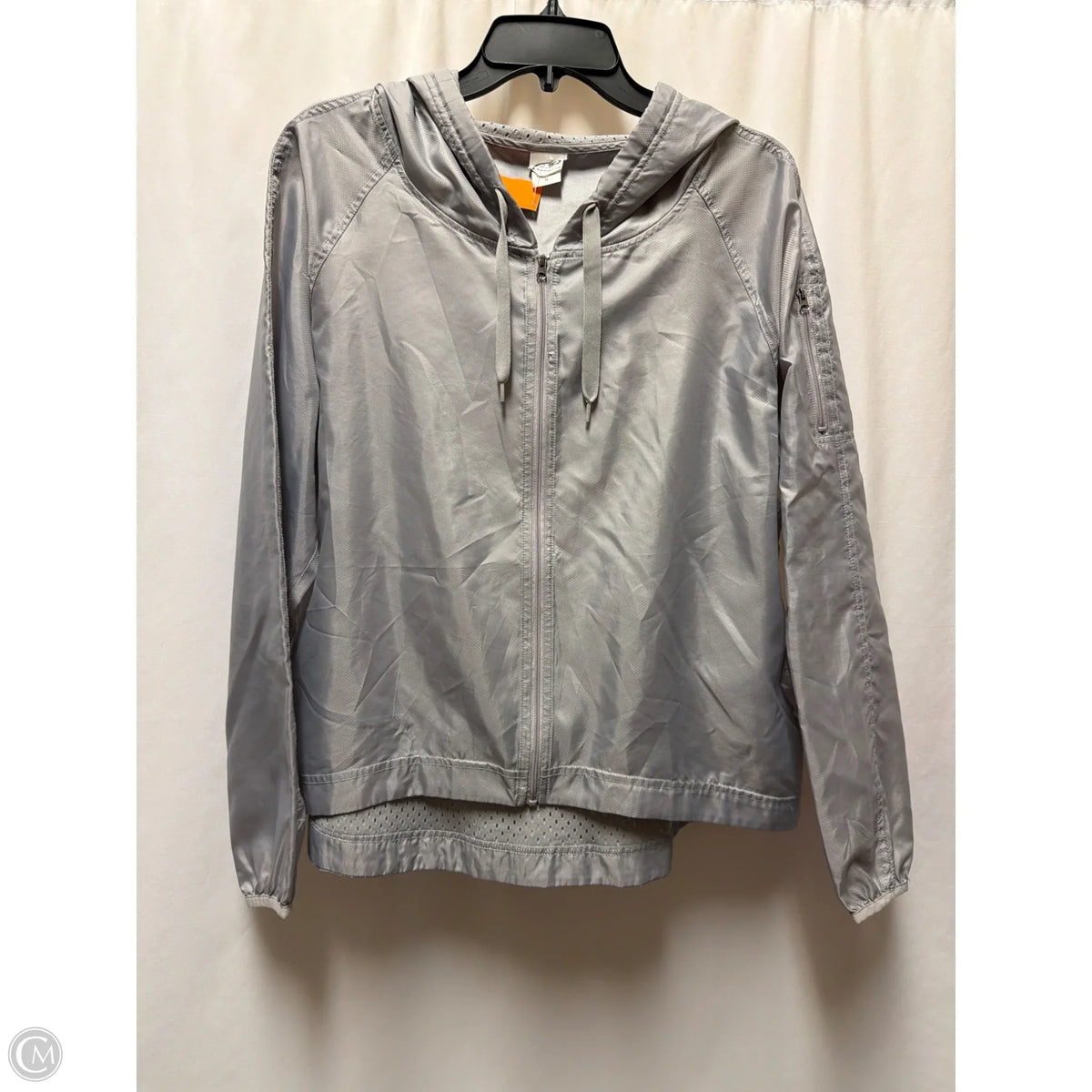 Athletic Jacket By Champion In Grey, Size: M