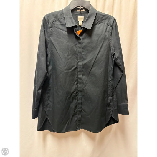 Top Long Sleeve By Chicos In Black, Size: M