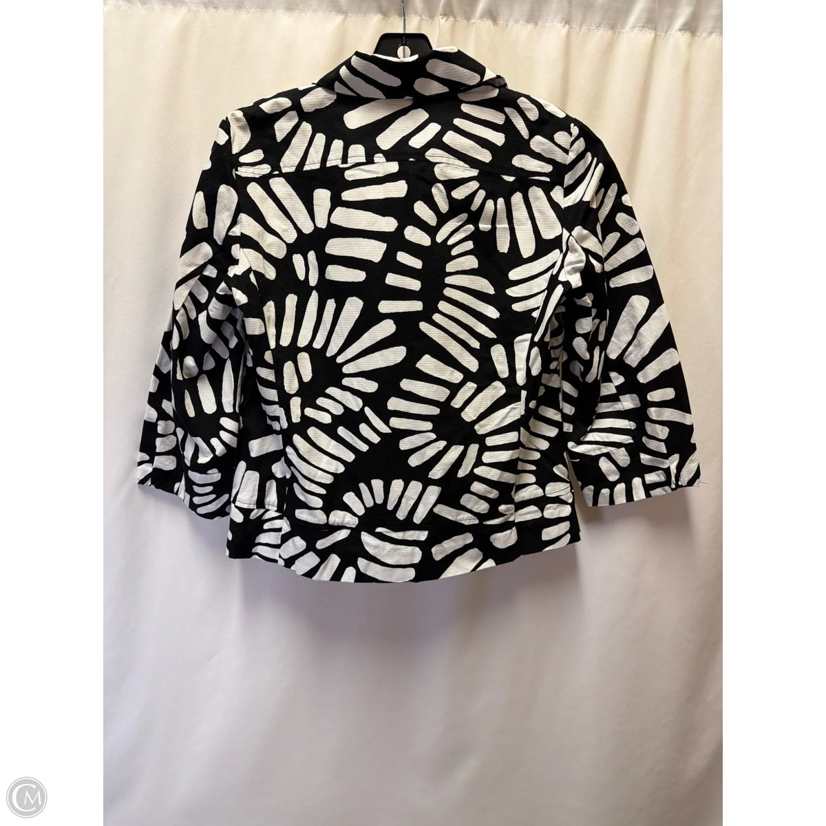 Blazer By Chicos In Black & White, Size: M