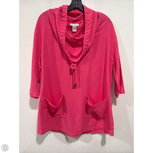 Jacket Shirt By Soft Surroundings In Pink, Size: L