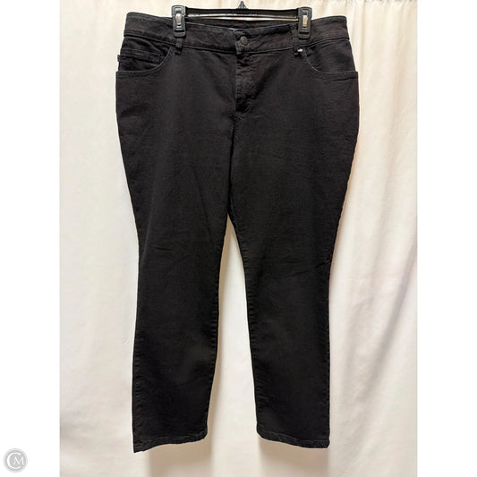 Jeans Straight By Lee In Black Denim, Size: 18