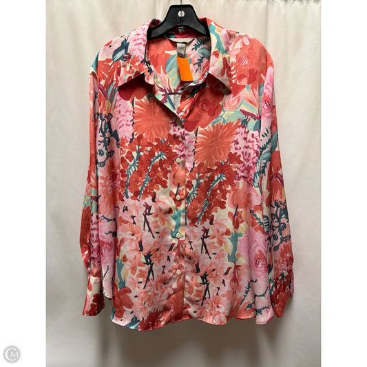 Top Long Sleeve By H&m In Pink, Size: Xl