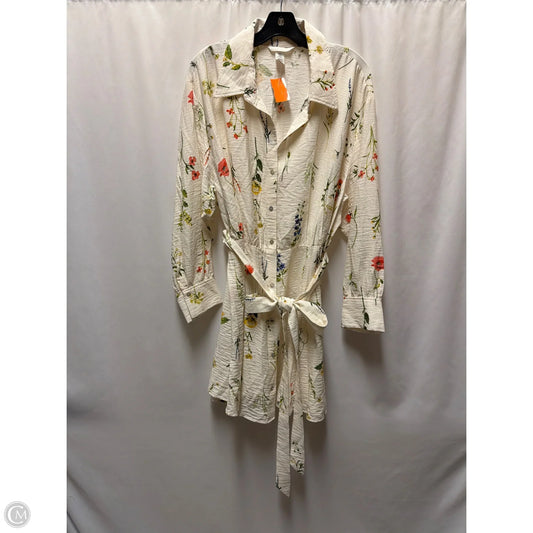 Dress Casual Midi By H&m In White, Size: Xl