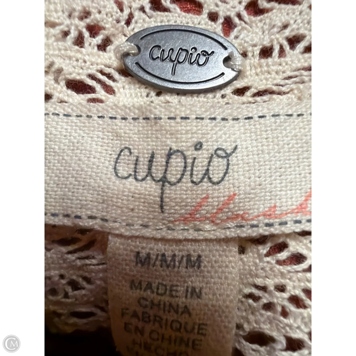 Top Short Sleeve By Cupio In Copper, Size: M