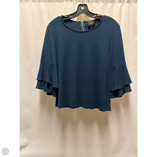 Top Long Sleeve By W5 In Navy, Size: M