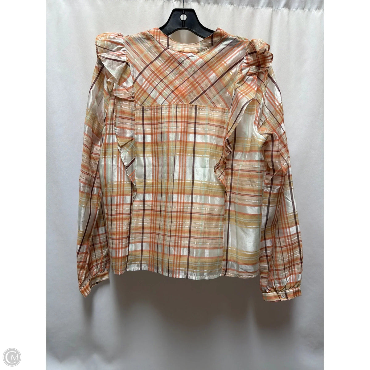 Top Long Sleeve By Current Air In Copper, Size: M