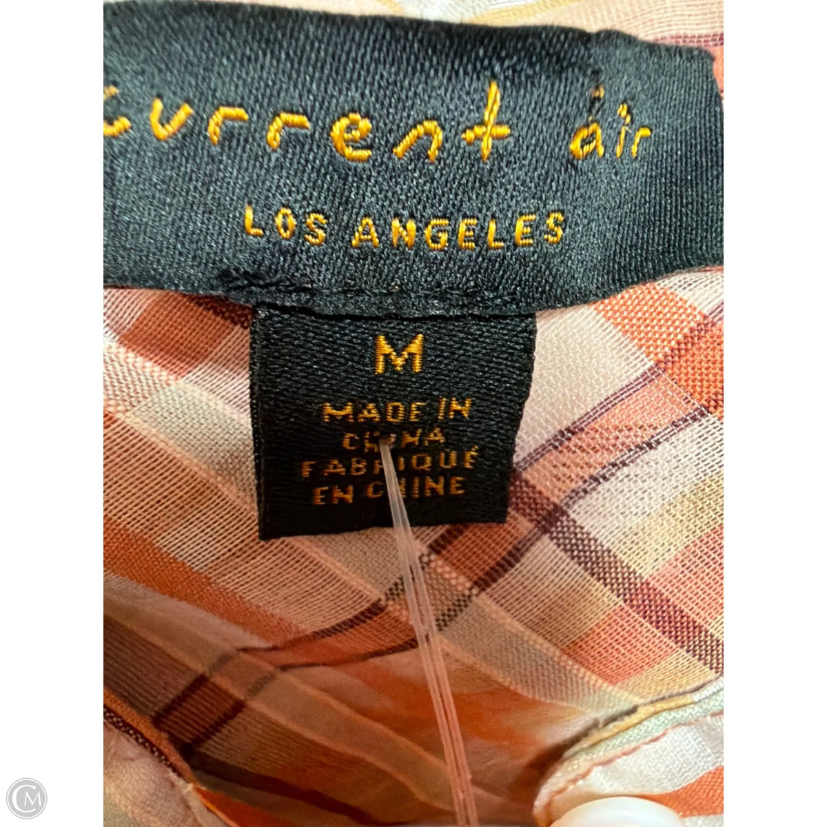 Top Long Sleeve By Current Air In Copper, Size: M