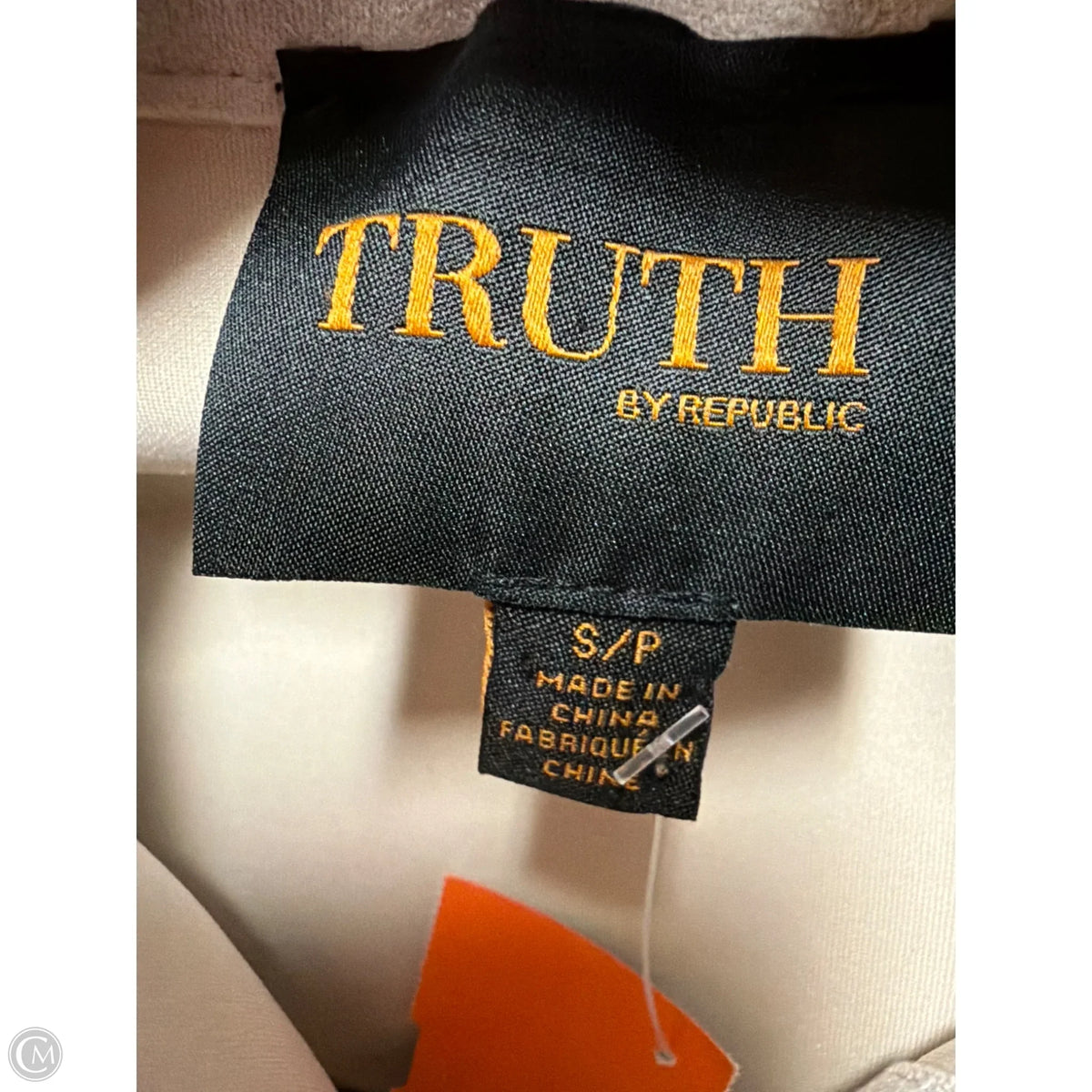 Jacket Shirt By Truth In Beige, Size: S