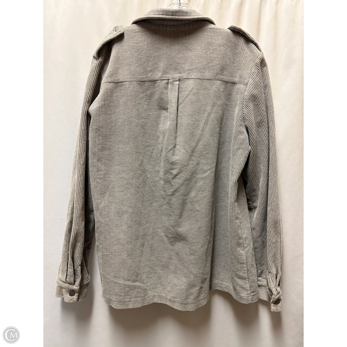 Jacket Shirt By Bibi In Grey, Size: Xl