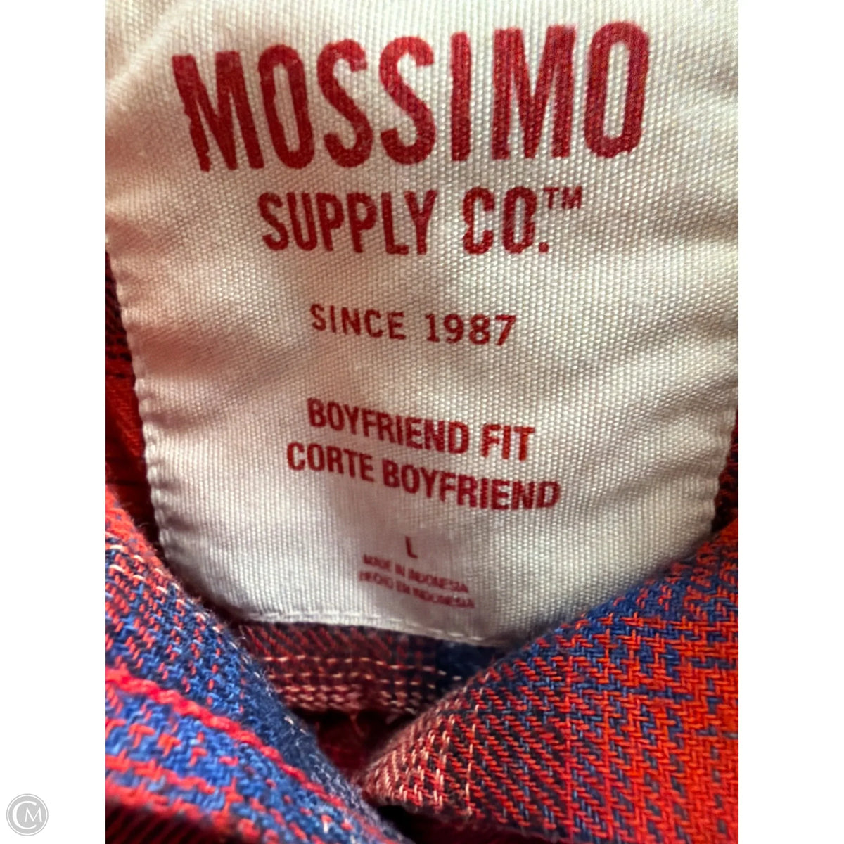 Top Long Sleeve By Mossimo In Red, Size: L