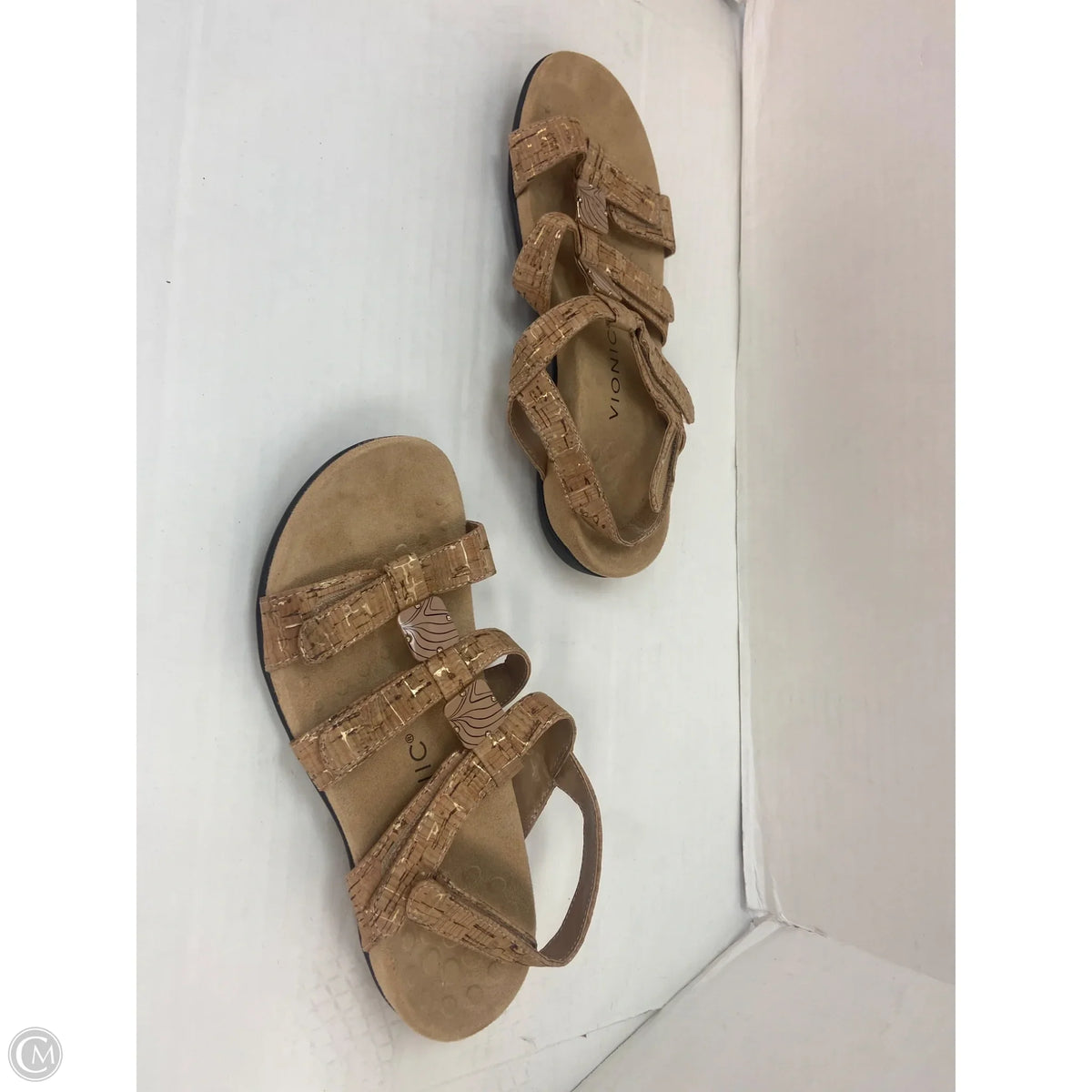 Sandals Flats By Vionic In Brown, Size: 8