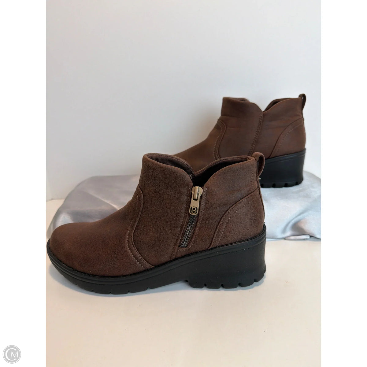 Boots Ankle Flats By Bzees In Brown, Size: 6.5