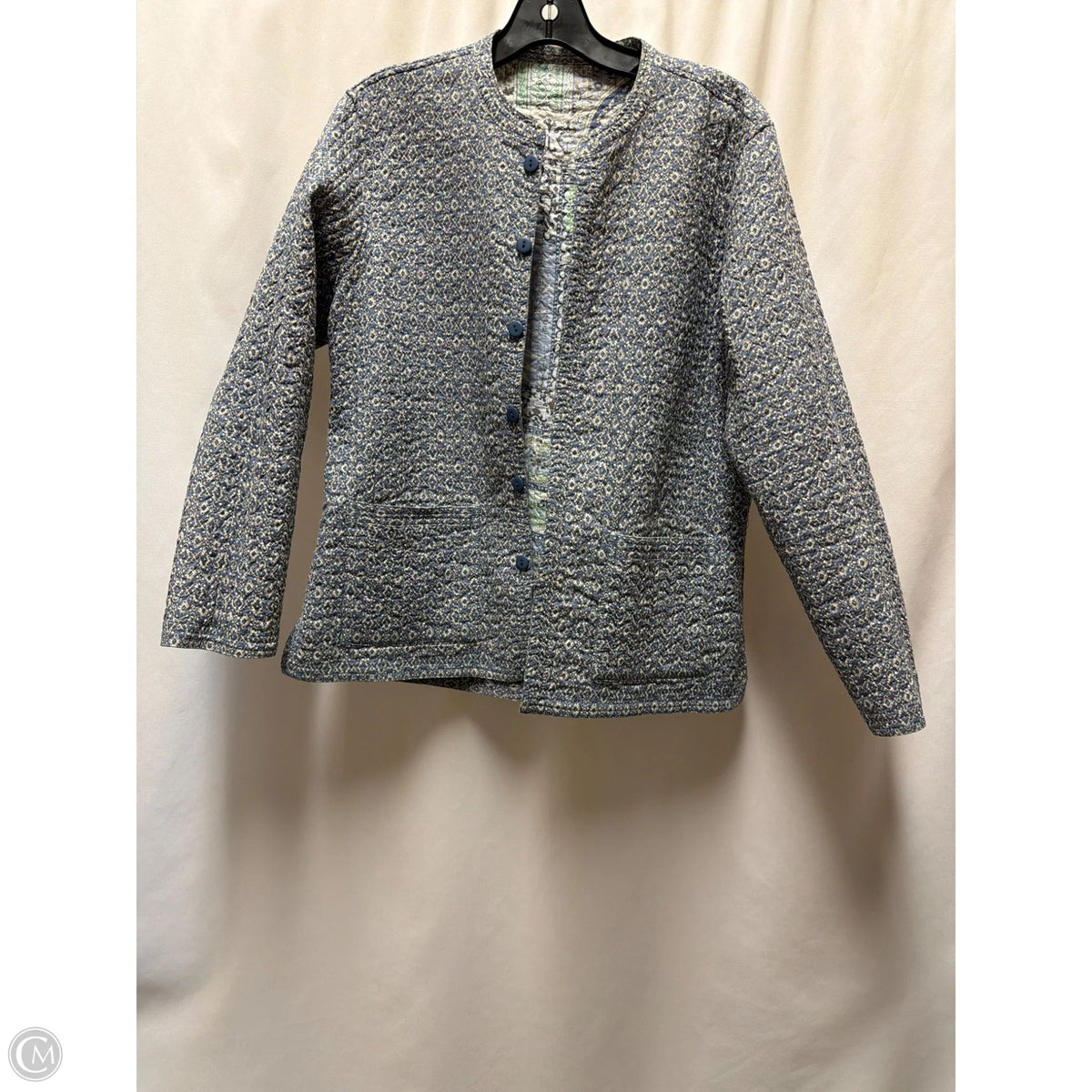 Blazer By Clothes Mentor In Blue, Size: M