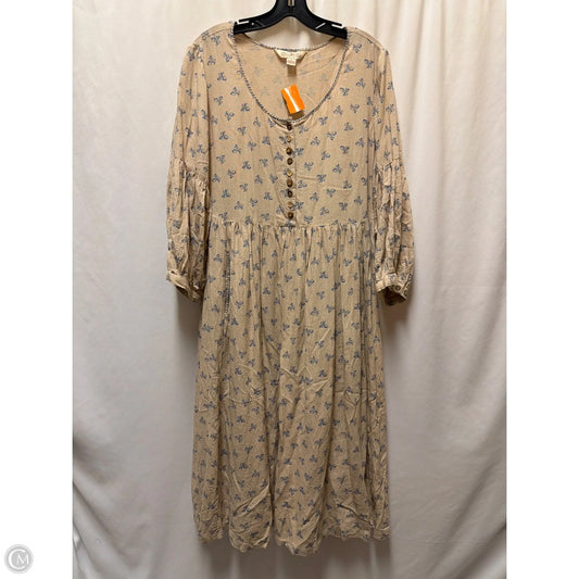Dress Casual Maxi By April Carnell In Beige, Size: L