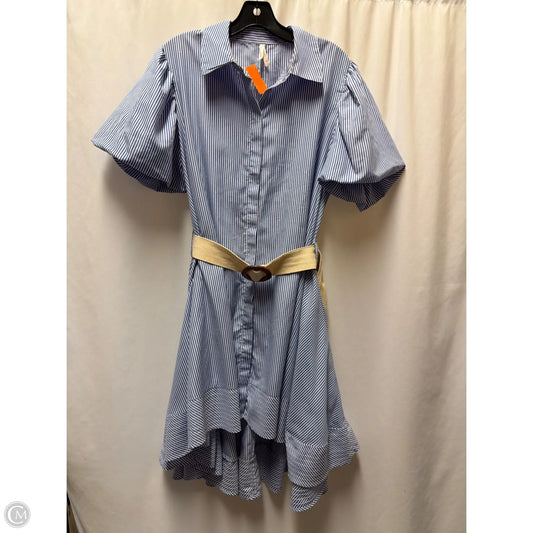 Dress Casual Midi By Clothes Mentor In Blue, Size: Xl