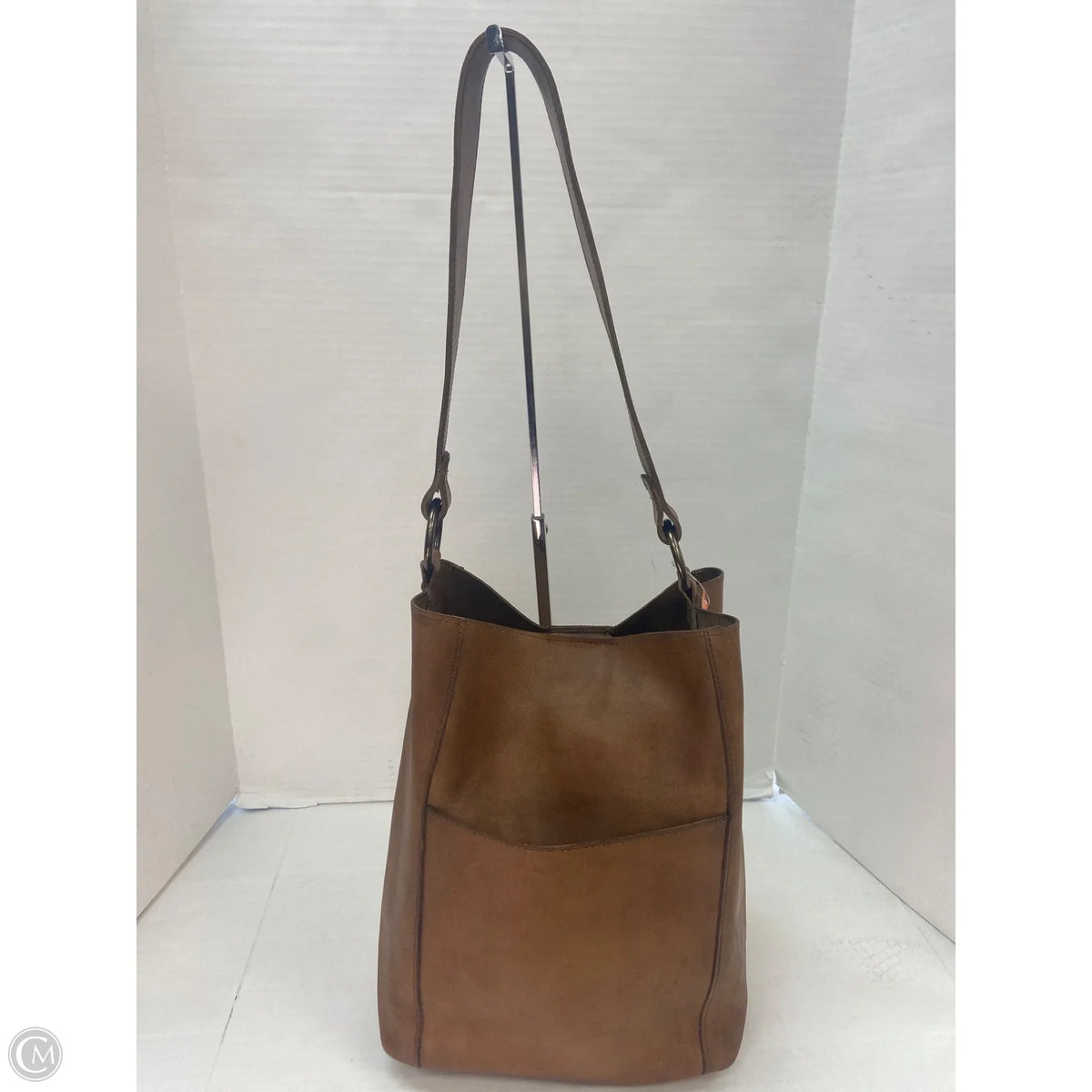Handbag Leather By Able, Size: Large
