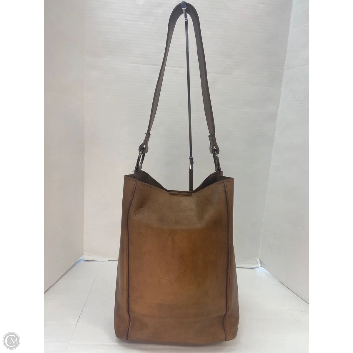 Handbag Leather By Able, Size: Large
