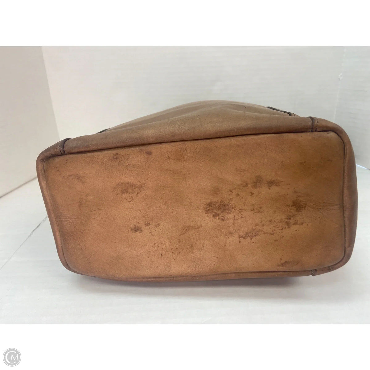 Handbag Leather By Able, Size: Large