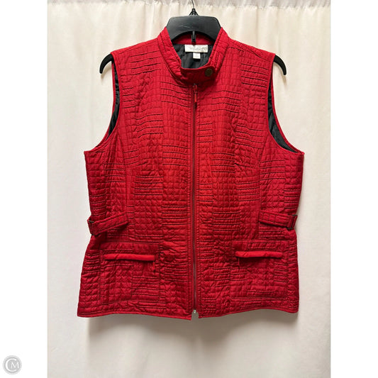 Vest Other By Dressbarn In Red, Size: Xl