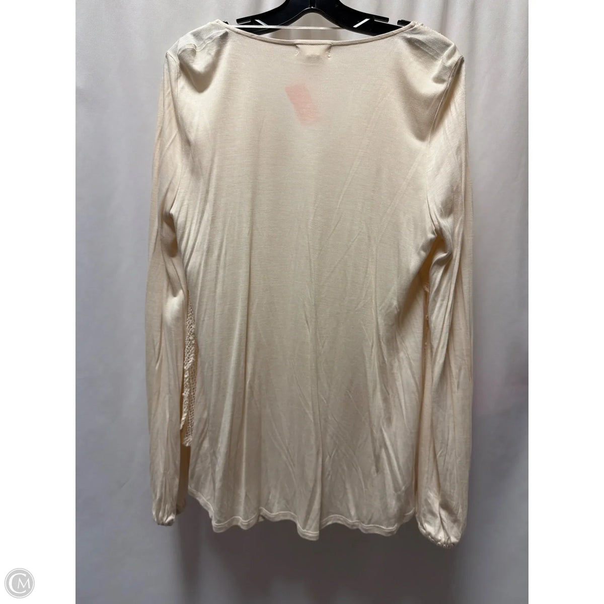 Top Long Sleeve By Cupio In Cream, Size: L