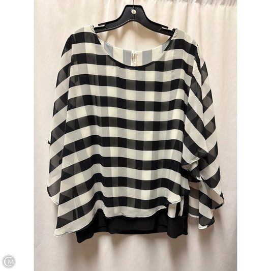 Top Sleeveless By Perseption Concept In Black & White, Size: Xl