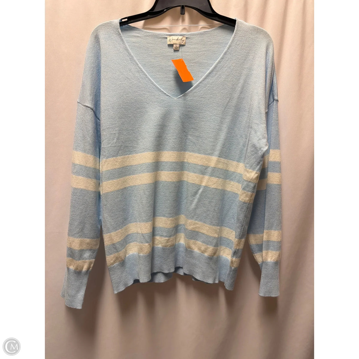 Sweater By Wonderly In Blue, Size: L
