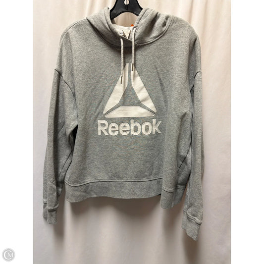 Sweatshirt Hoodie By Reebok In Grey, Size: Xl