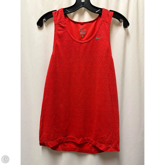 Athletic Tank Top By Nike In Red, Size: S