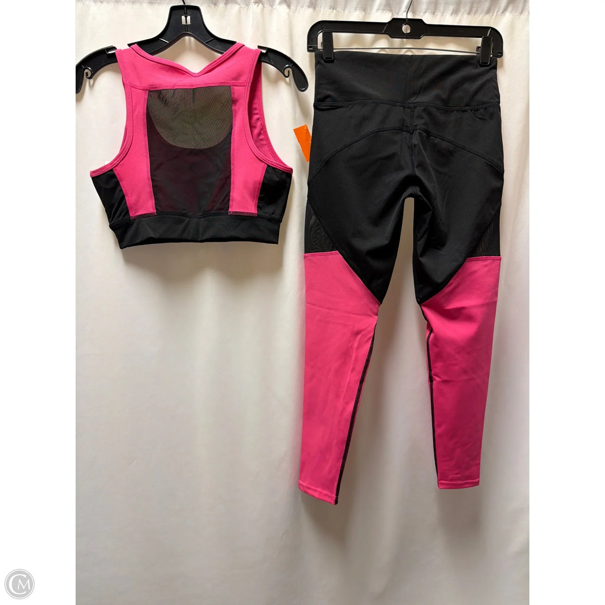 Athletic Pants 2pc By Kimberly In Black & Pink, Size: S