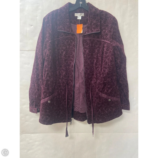 Jacket Other By Christopher And Banks In Maroon, Size: M