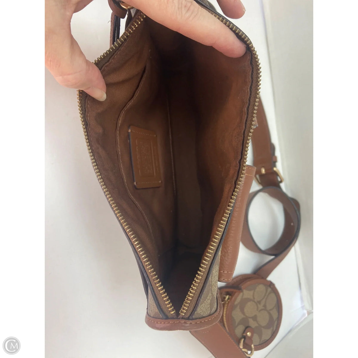 Crossbody Designer By Coach, Size: Medium