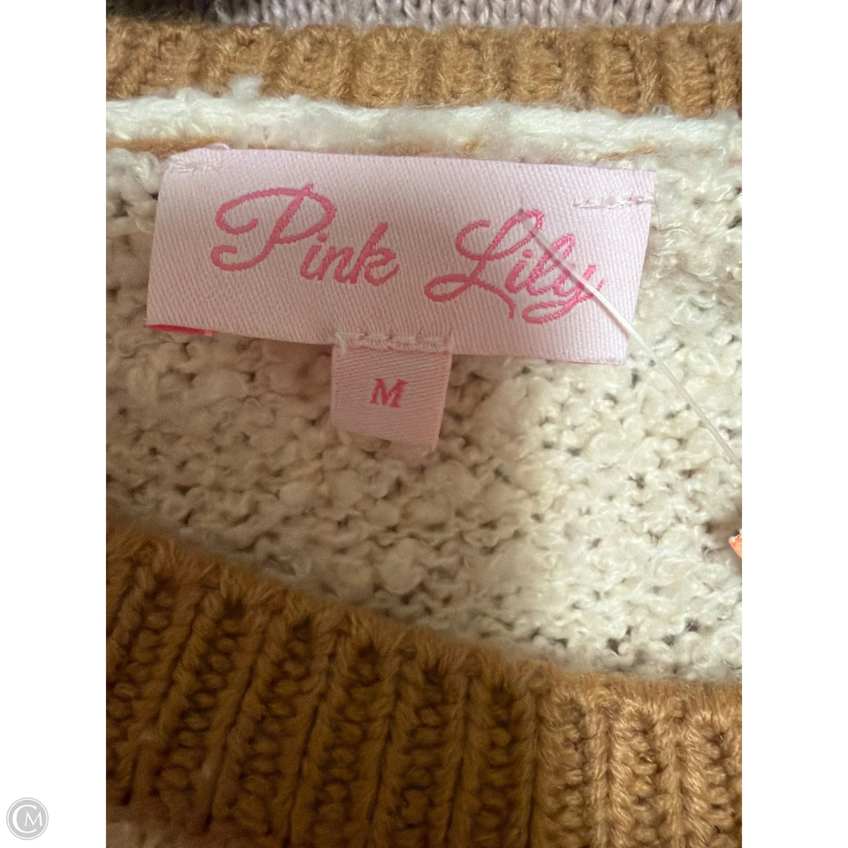Sweater By Pink Lily In Cream, Size: M