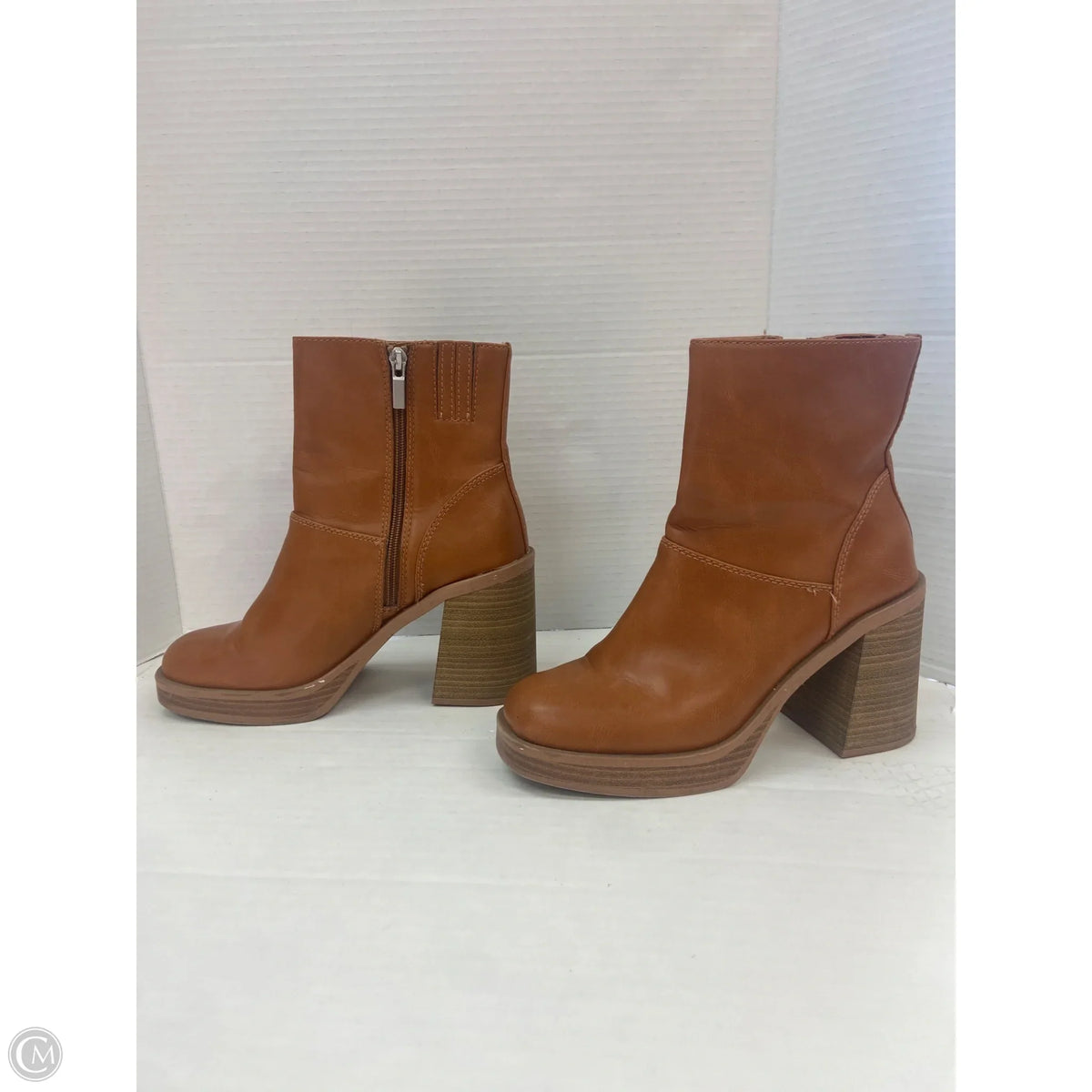 Boots Ankle Heels By Universal Thread In Brown, Size: 8