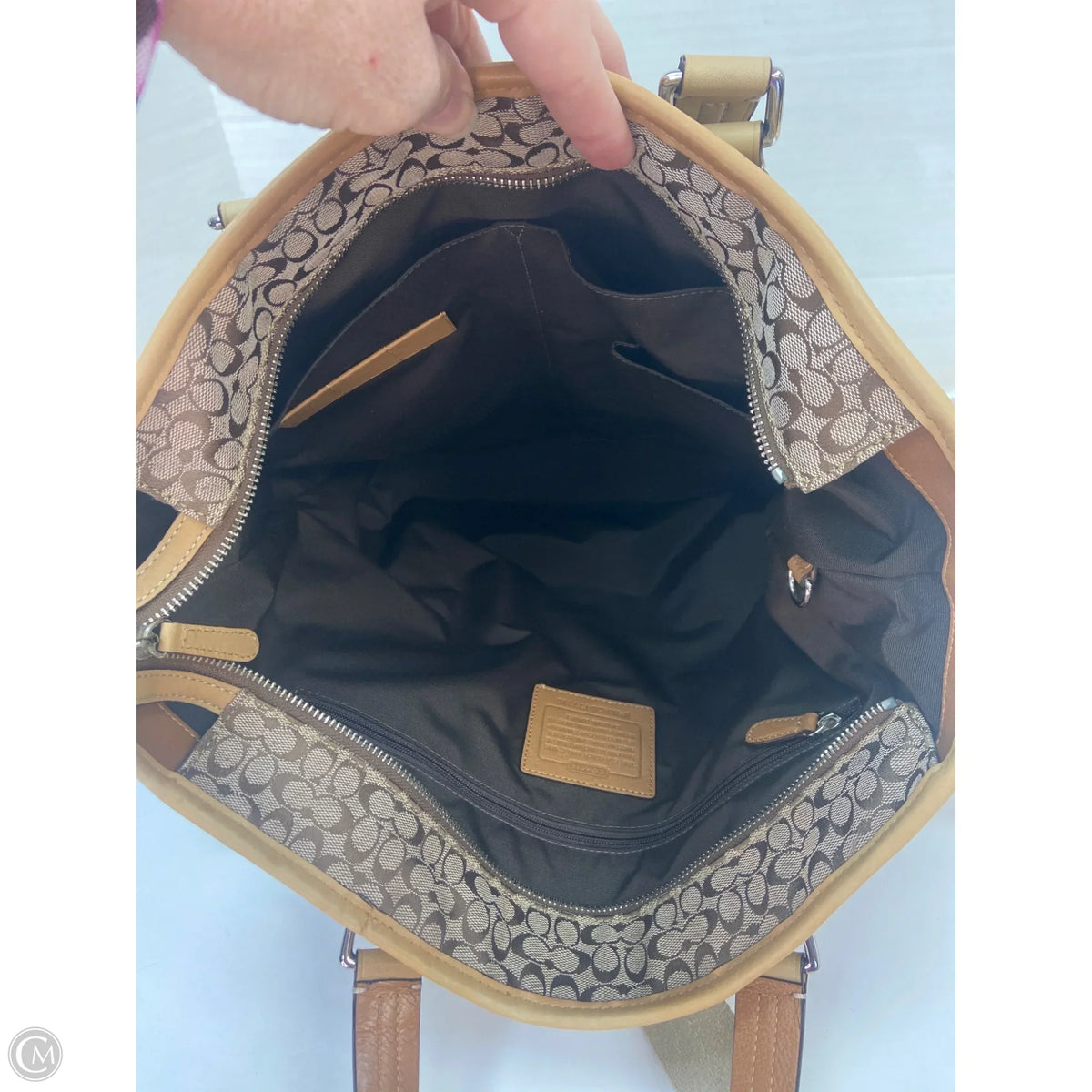 Handbag Designer By Coach, Size: Large