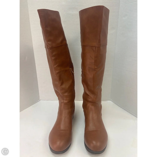 Boots Knee Flats By Journee In Brown, Size: 10