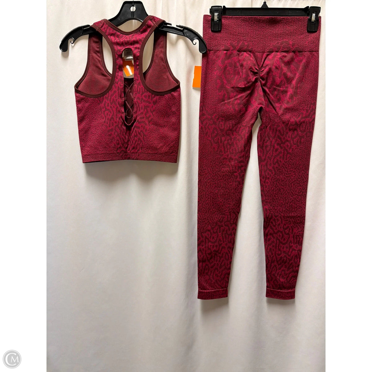 Athletic Pants 2pc By Gym Shark In Maroon, Size: M