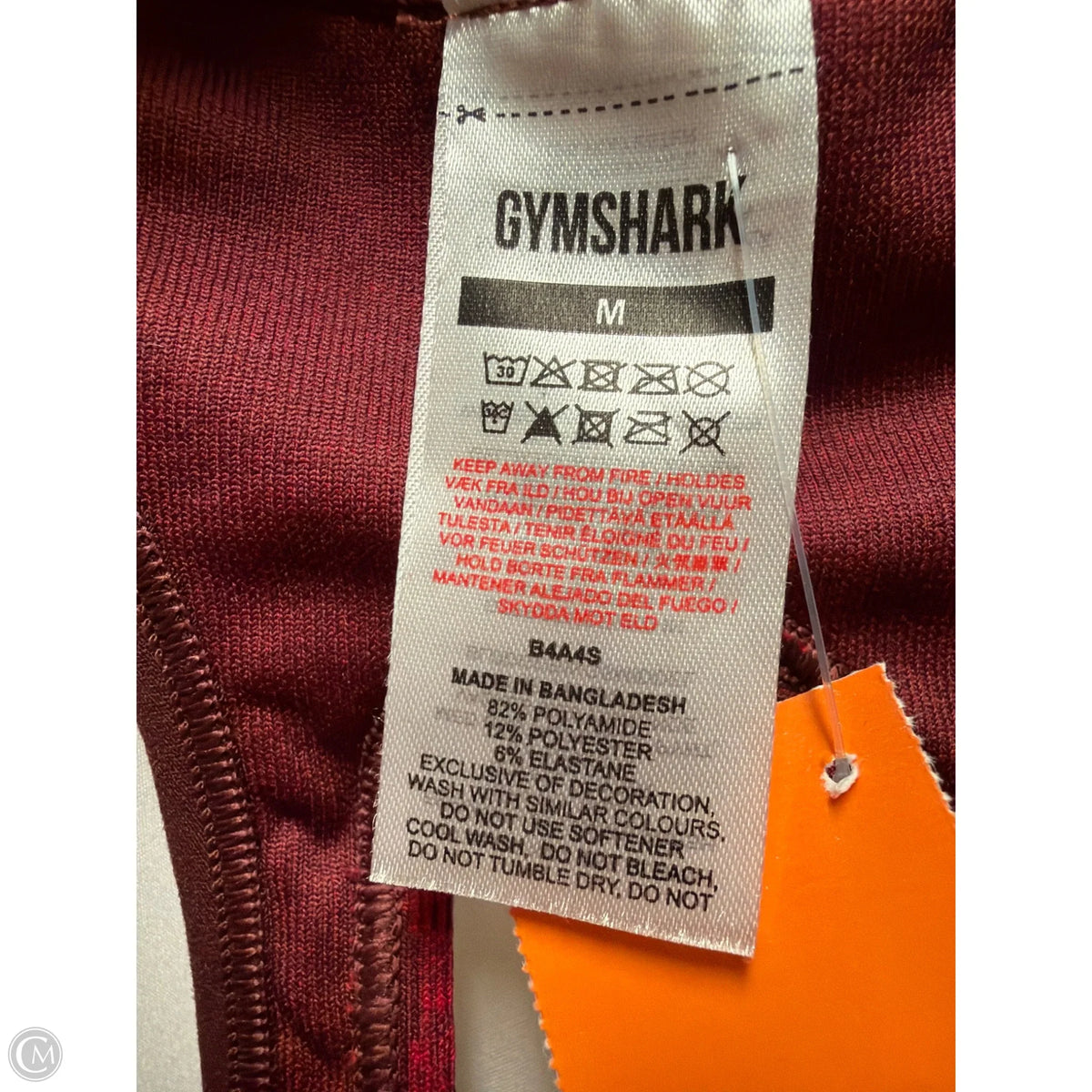Athletic Pants 2pc By Gym Shark In Maroon, Size: M