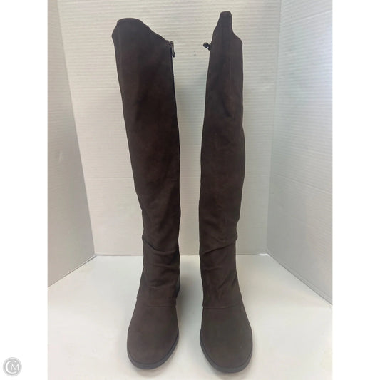 Boots Knee Heels By Blowfish In Brown, Size: 10