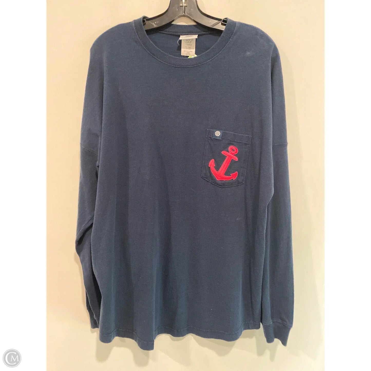 Top Long Sleeve By Simply Southern In Navy, Size: L