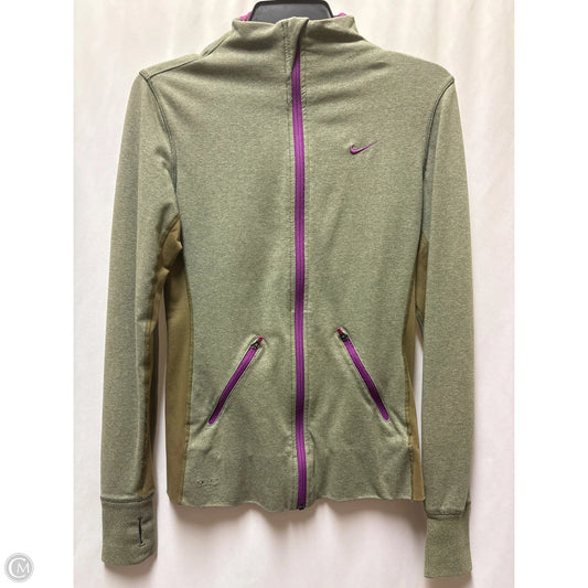 Athletic Jacket By Nike In Grey, Size: S