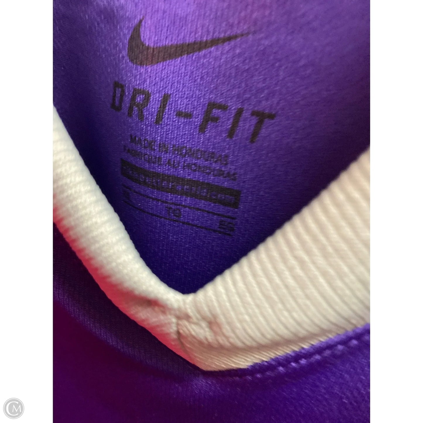 Athletic Top Short Sleeve By Nike In Purple, Size: Xl
