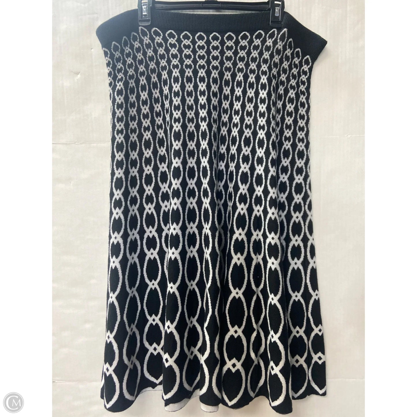 Skirt Maxi By Cato In Black & White, Size: Xl