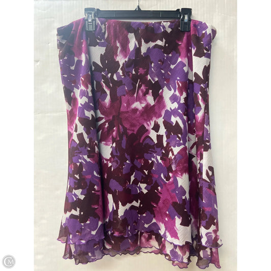Skirt Midi By Cato In Purple, Size: Xl